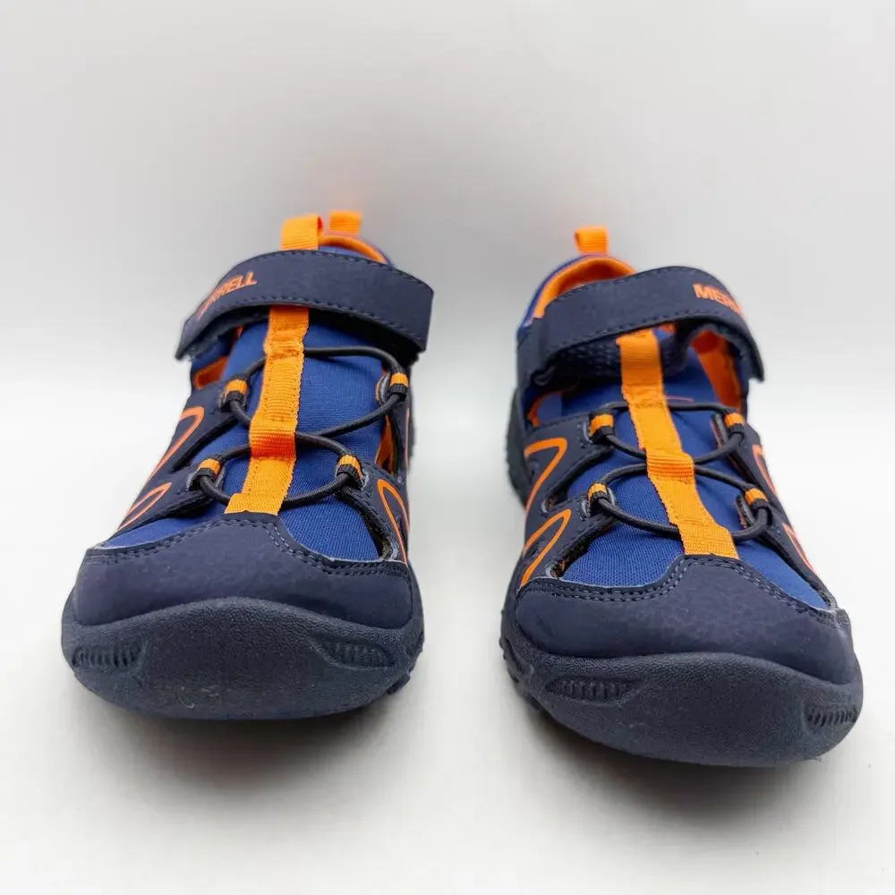 Merrell Big Kids Explorer Hydro Sandals Size 4 Blue Orange Water Resistant NWOB